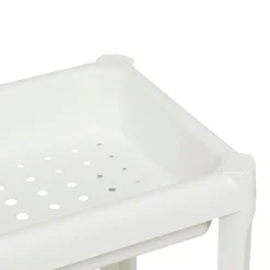 Étagère 4 niveaux en plastique blanc