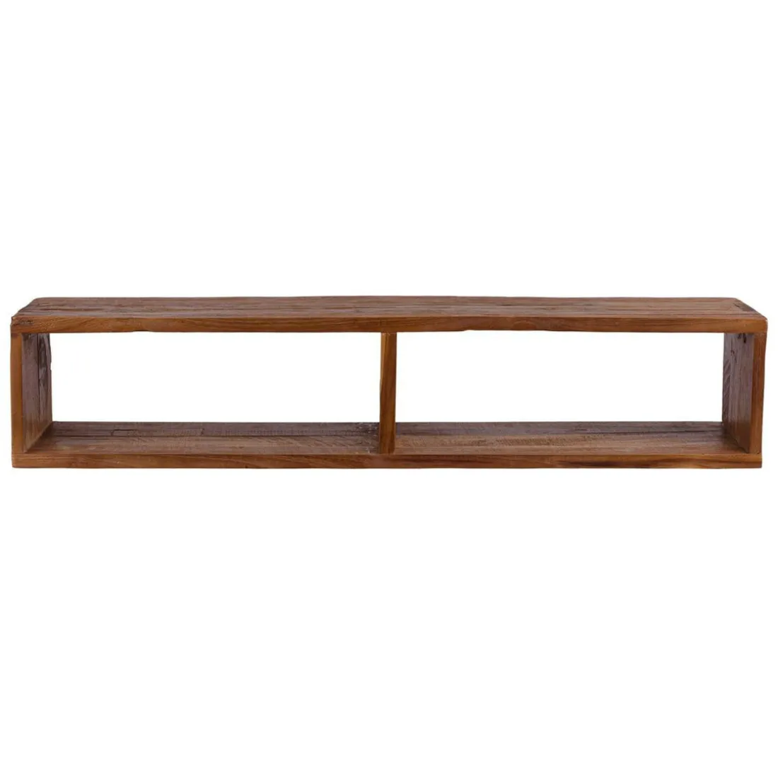 Étagère murale en teck recyclé 2 niche
