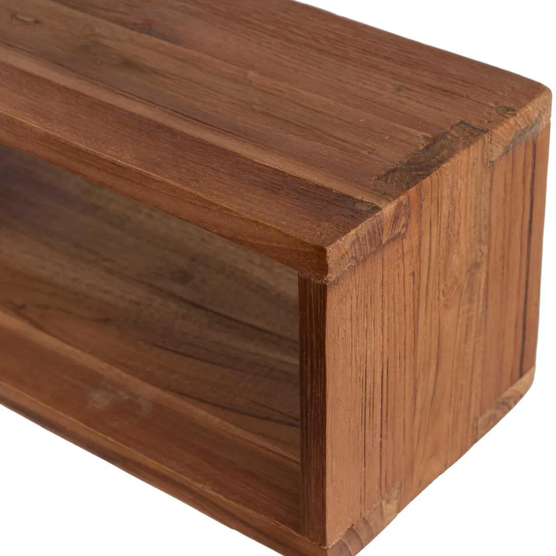 Étagère murale en teck recyclé 2 niche