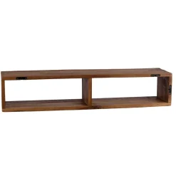 Étagère murale en teck recyclé 2 niche