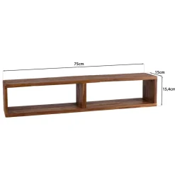 Étagère murale en teck recyclé 2 niche