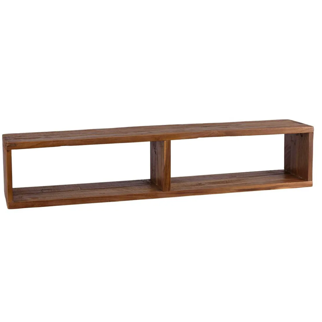Étagère murale en teck recyclé 2 niche