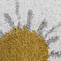 TAPIS BOHEMIAN ROND BEIGE DAISY