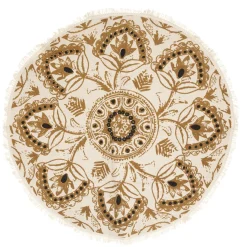 Tapis Box coton imprimé ethnique D90cm