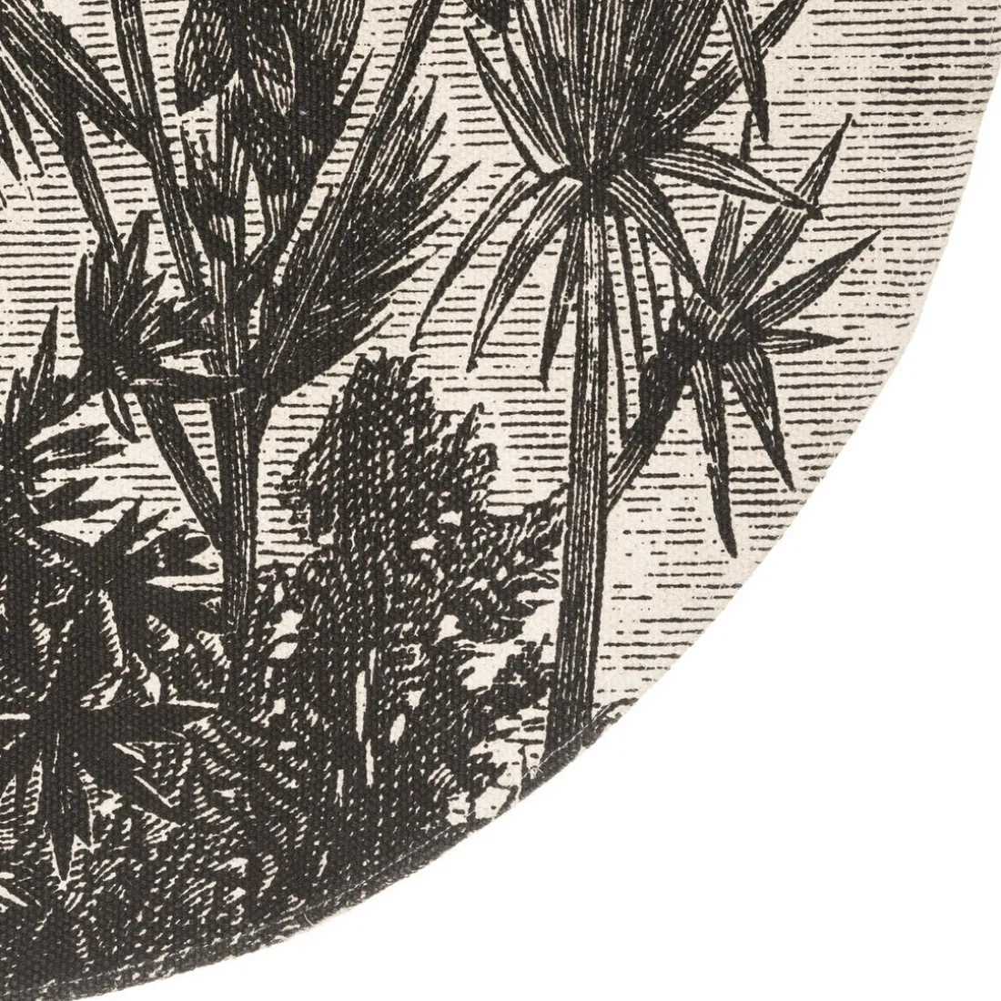 Tapis Box coton imprimé ethnique D90cm