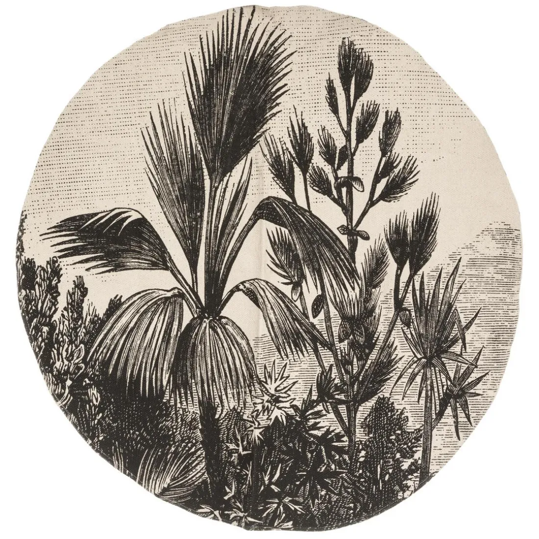 Tapis Box coton imprimé ethnique D90cm