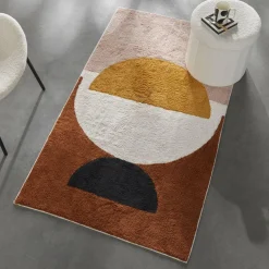 Tapis coton tufte motifs demi-cercle TODAY Retro Mood