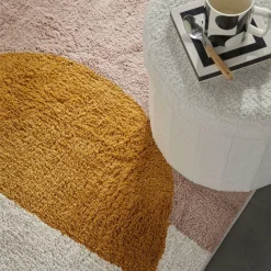 Tapis coton tufte motifs demi-cercle TODAY Retro Mood