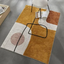 Tapis coton tufte motifs géométrique TODAY Retro Mood