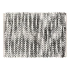 Tapis de bain boule en coton gris
