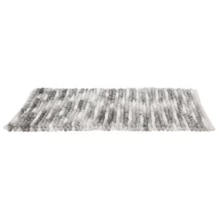 Tapis de bain boule en coton gris