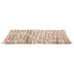 Tapis de bain boule en coton beige