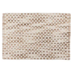 Tapis de bain tressé taupe