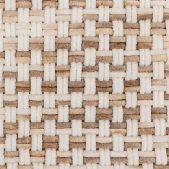 Tapis de bain tressé taupe