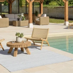 Tapis d’extérieur rectangulaire gris chiné QUENTIN