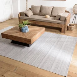 Tapis d’extérieur rectangulaire gris chiné QUENTIN