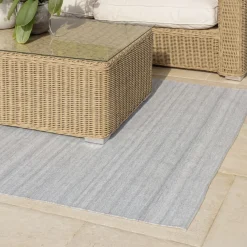 Tapis d’extérieur rectangulaire gris chiné QUENTIN