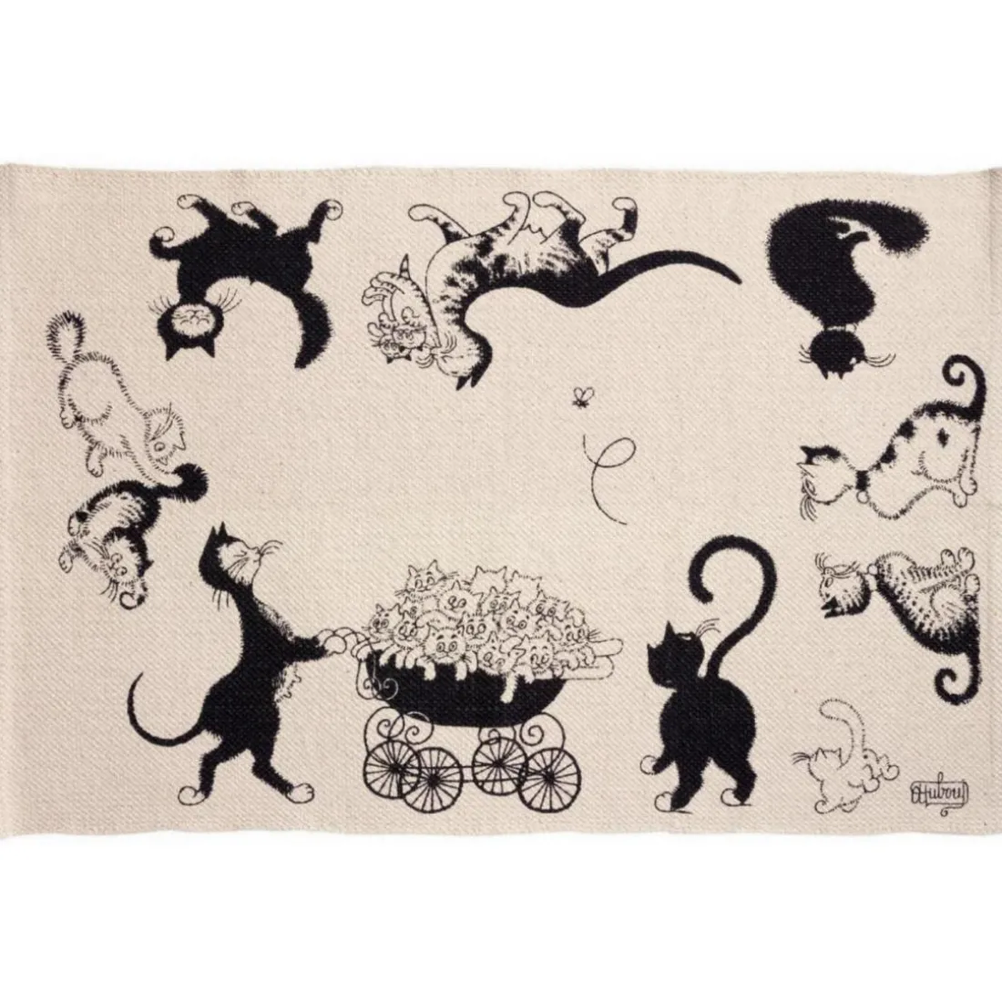 Tapis Dubout Multi Chats Ecru 60 x 90