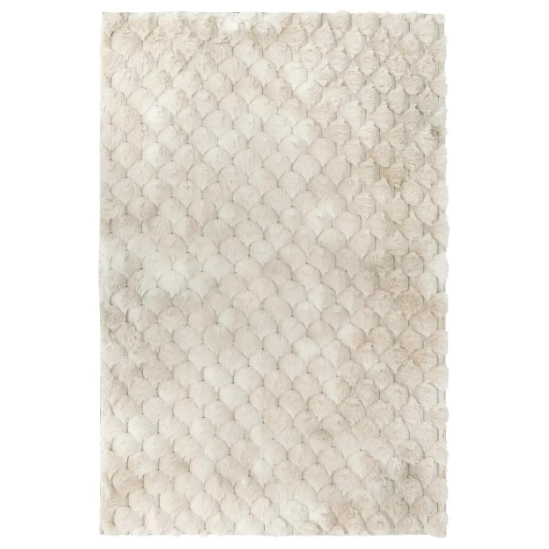 Tapis effet laine Adriel beige
