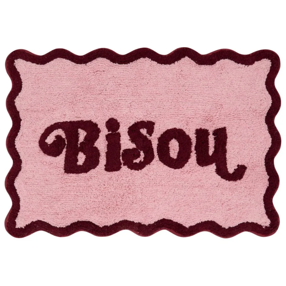 Tapis effet laine Cherry rose