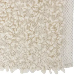 Tapis en coton et polyester Soana blanc