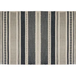 Tapis en Coton Imprimé Box Gris modèle B