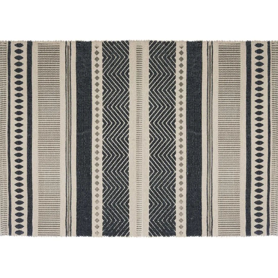 Tapis en Coton Imprimé Box Gris modèle B