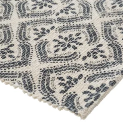 Tapis en Coton Imprimé Box Gris modèle B