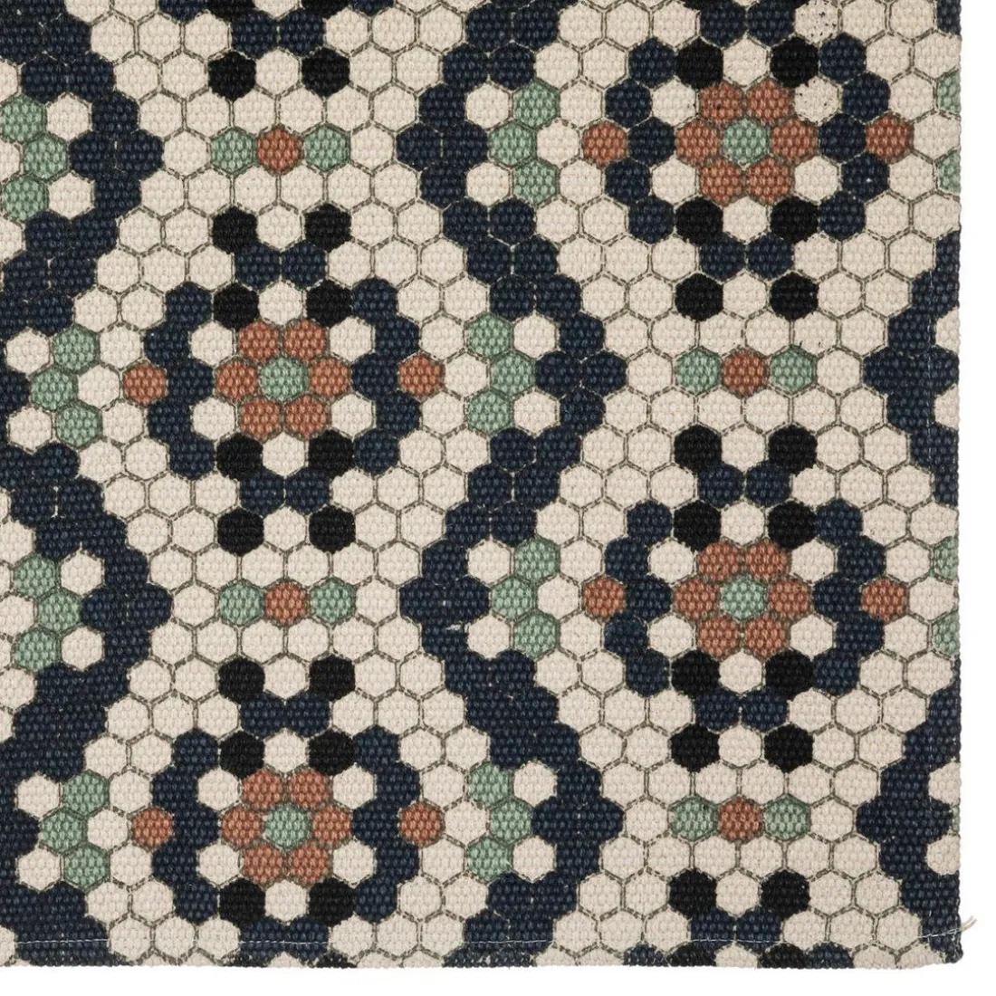 Tapis en coton imprimé 120x170 cm café