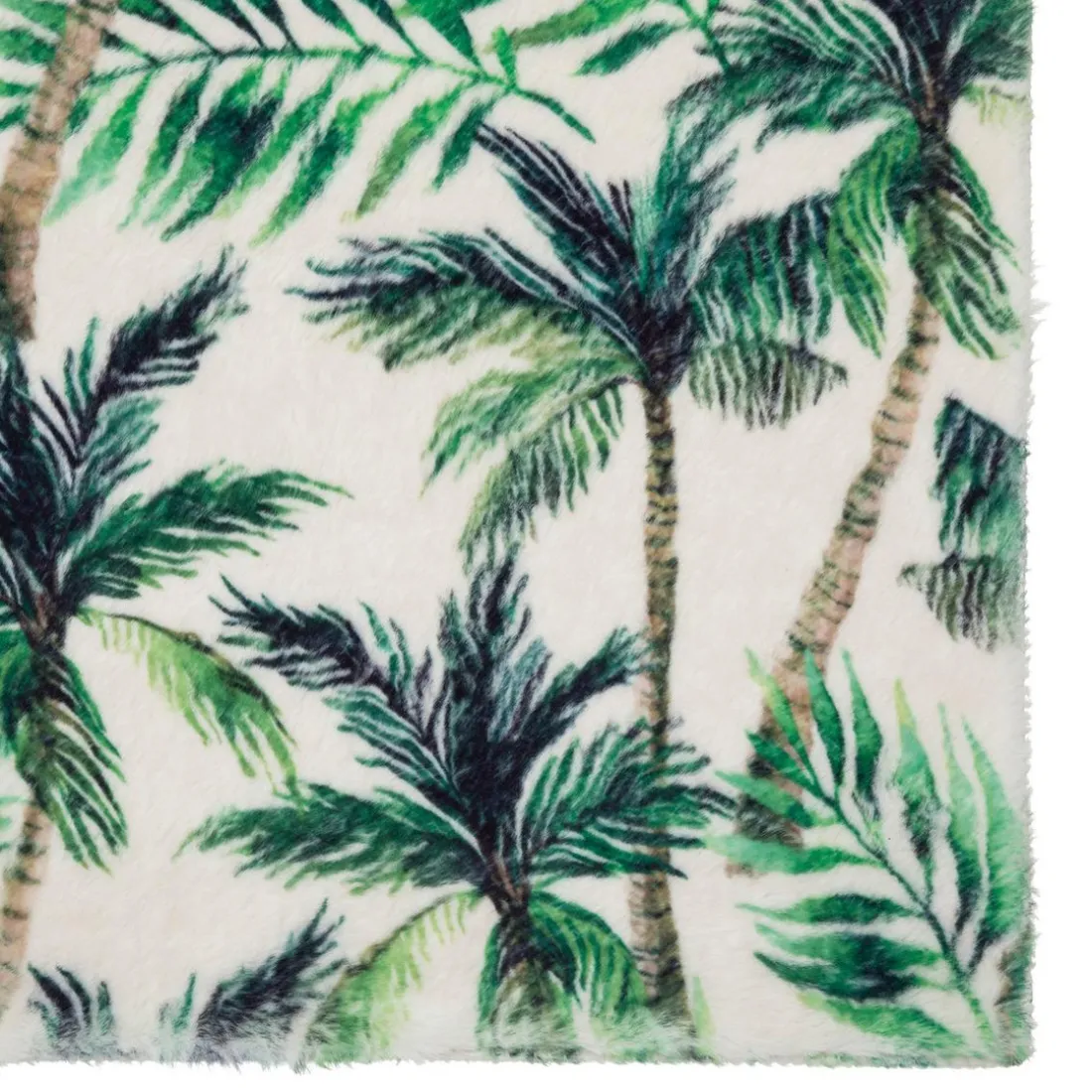 Tapis en fausse fourrure tropicale