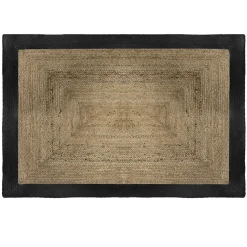 Tapis en Jute à Bord Noir