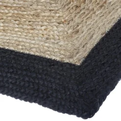 Tapis en Jute à Bord Noir