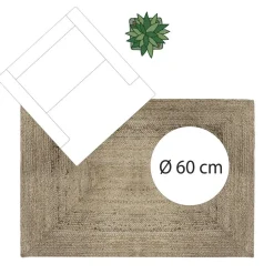 Tapis en Jute Couleur Naturel