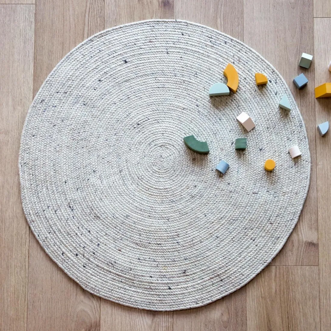 TAPIS EN LAINE NATURAL L