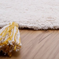 Tapis enfant arc en ciel avec pompons RAINBOW