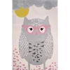 Tapis enfant hibou à lunettes 100x150cm POPPY