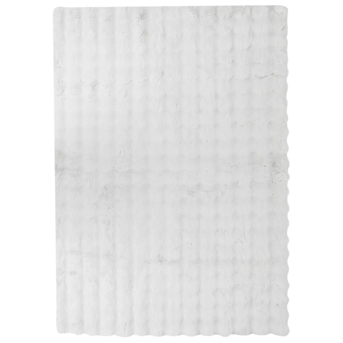 Tapis fausse fourrure 3D Zephy blanc