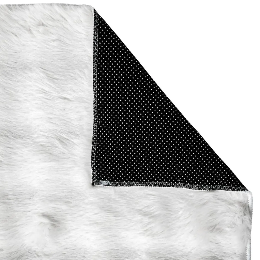 Tapis fausse fourrure 3D Zephy blanc