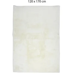Tapis Imitation Poil Fin Ecru 120x170cm en polyester