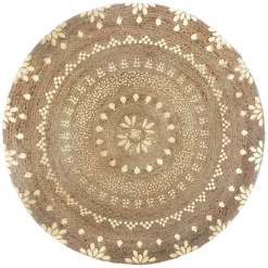 Tapis Juté Doré Brillant