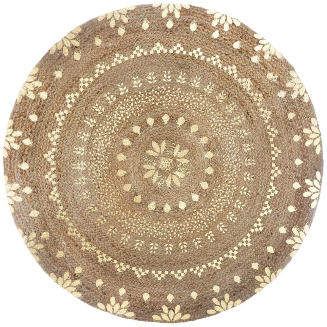 Tapis Juté Doré Brillant