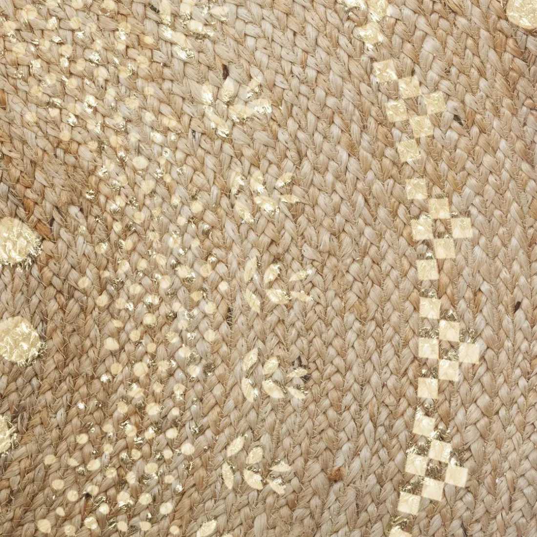 Tapis Juté Doré Brillant
