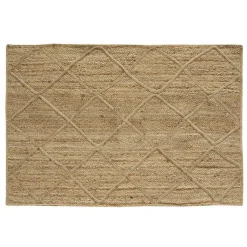 Tapis Jute Naturel 120x180cm Surpiqué Croisillons