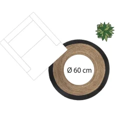 Tapis jute noir - Mood D120