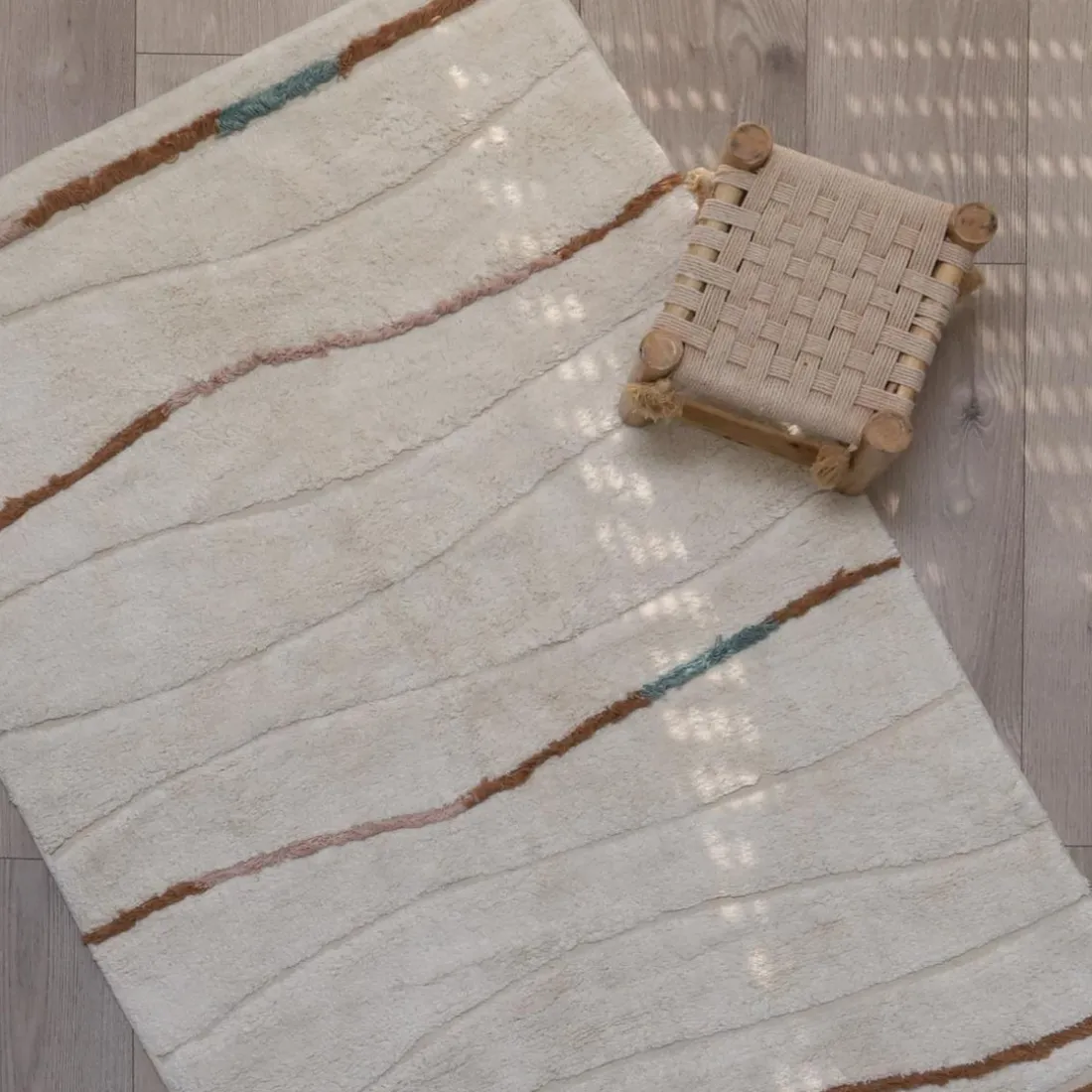 TAPIS M MULTICOLORE EN COTON