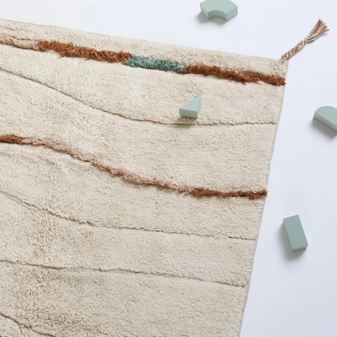 TAPIS M MULTICOLORE EN COTON