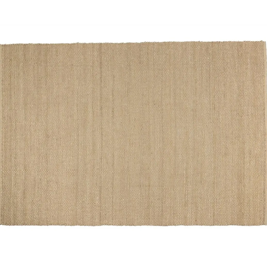 Tapis rectangulaire en jute et coton beige QUENTIN