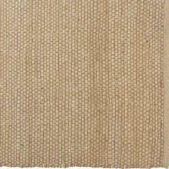 Tapis rectangulaire en jute et coton beige QUENTIN