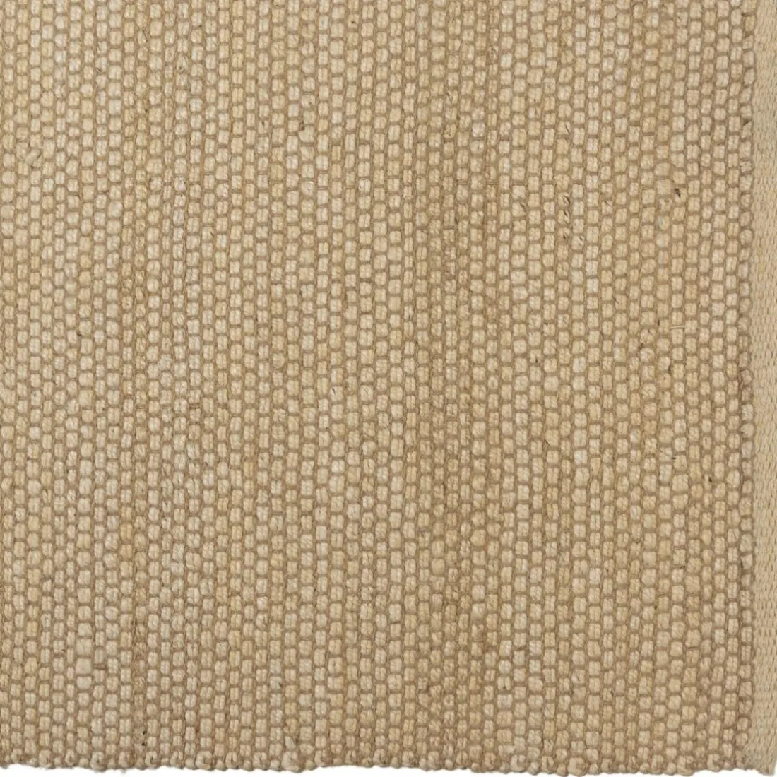 Tapis rectangulaire en jute et coton beige QUENTIN