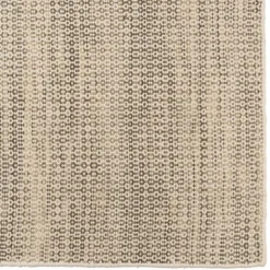 Tapis rectangulaire en laine tissée couleur blanc et kaki QUENTIN